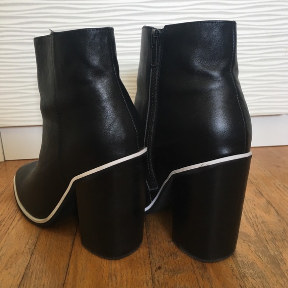 Black Leather Ankle Boot, Sol Sana, New Condition - Picture 4 of 7
